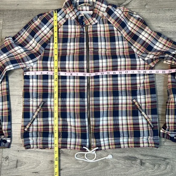 Levi’s Girls Plaid Hooded Zip Up Jacket Size Large - Picture 2 of 12